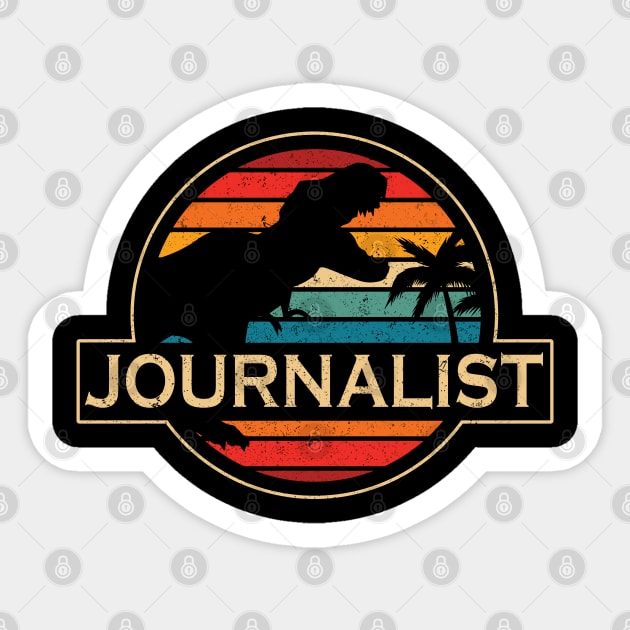 Journalist Dinosaur Sticker by SusanFields